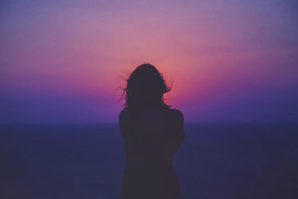 woman at sunset